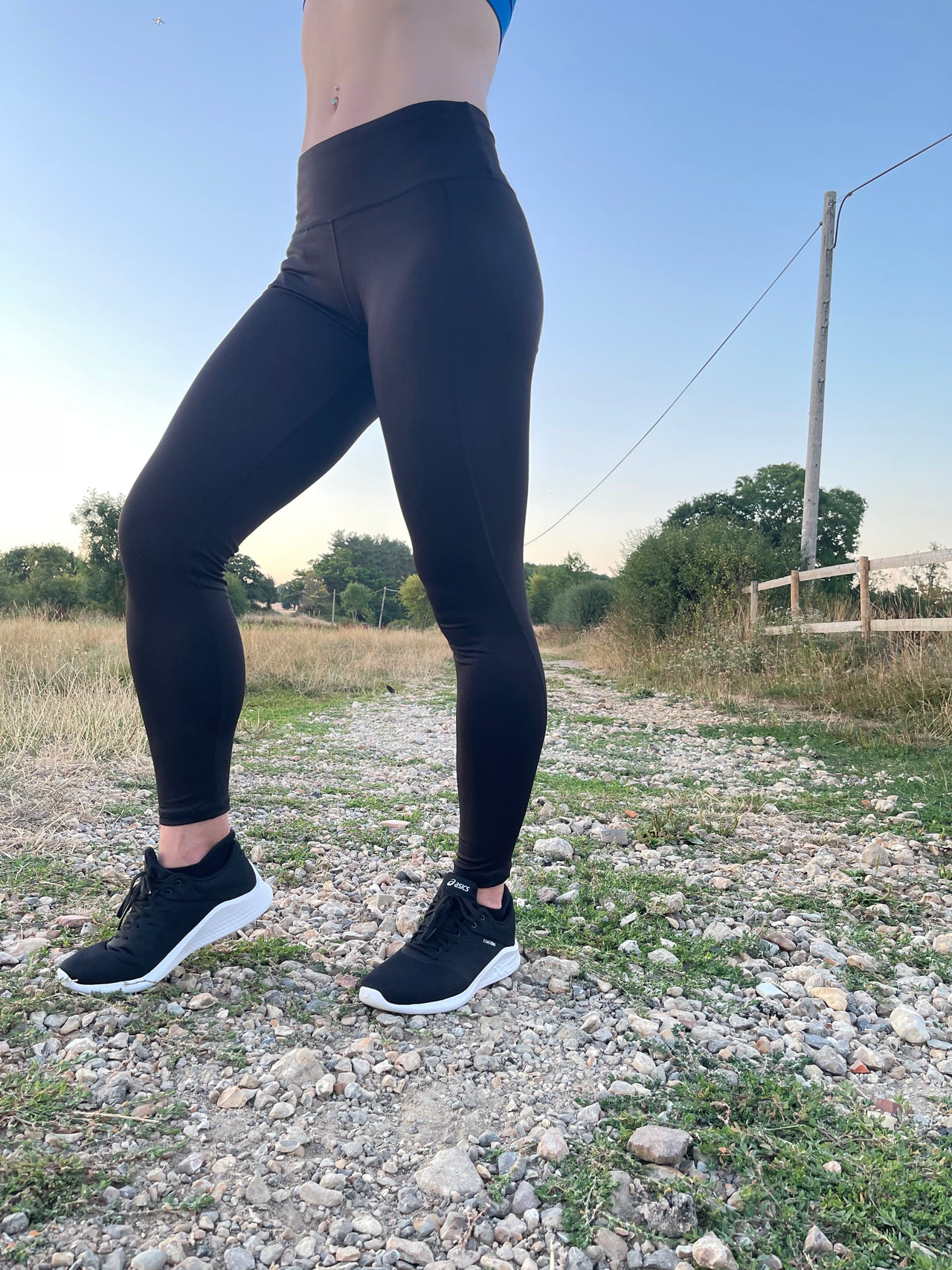 Team Awsum Womens Performance Leggings Azure black